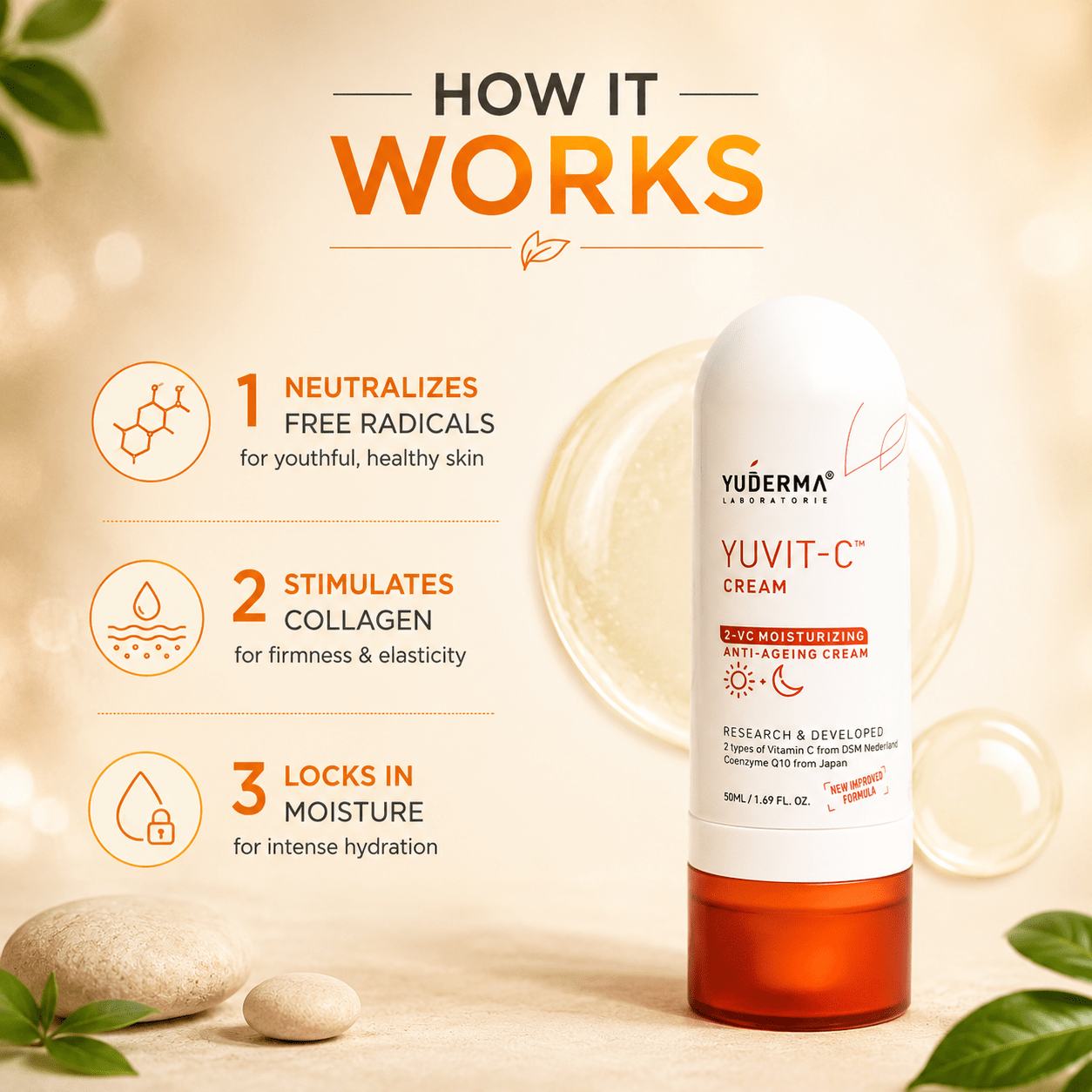 Yuderma Yuvit-C Cream 50ml - Cosmosentials