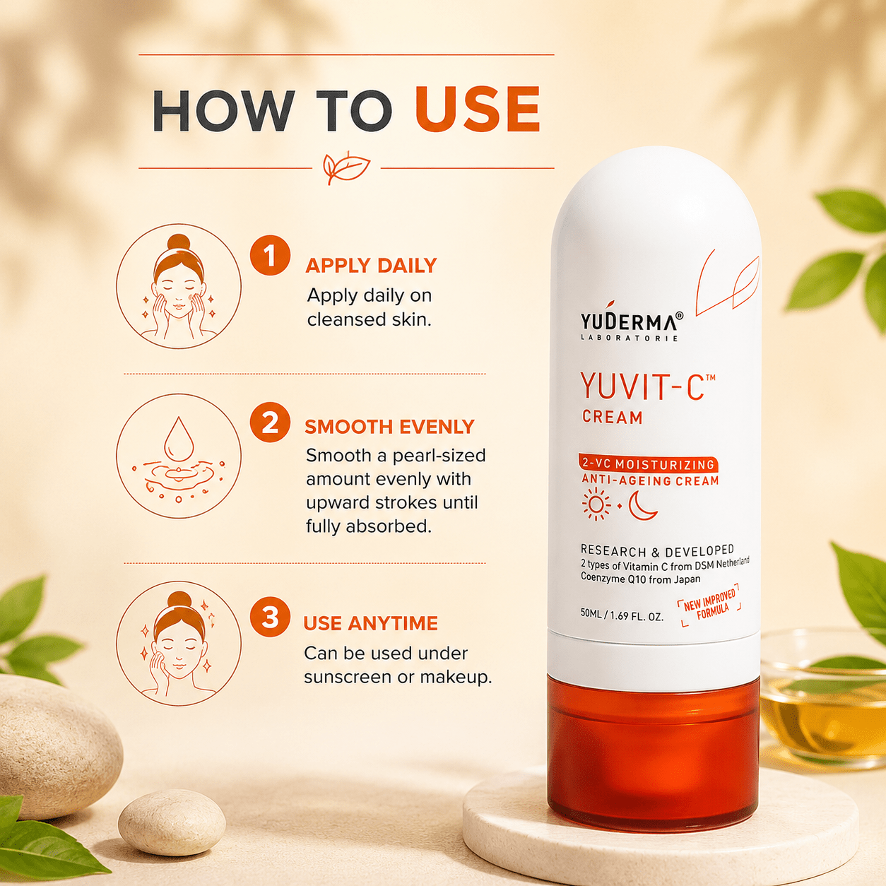 Yuderma Yuvit-C Cream 50ml - Cosmosentials